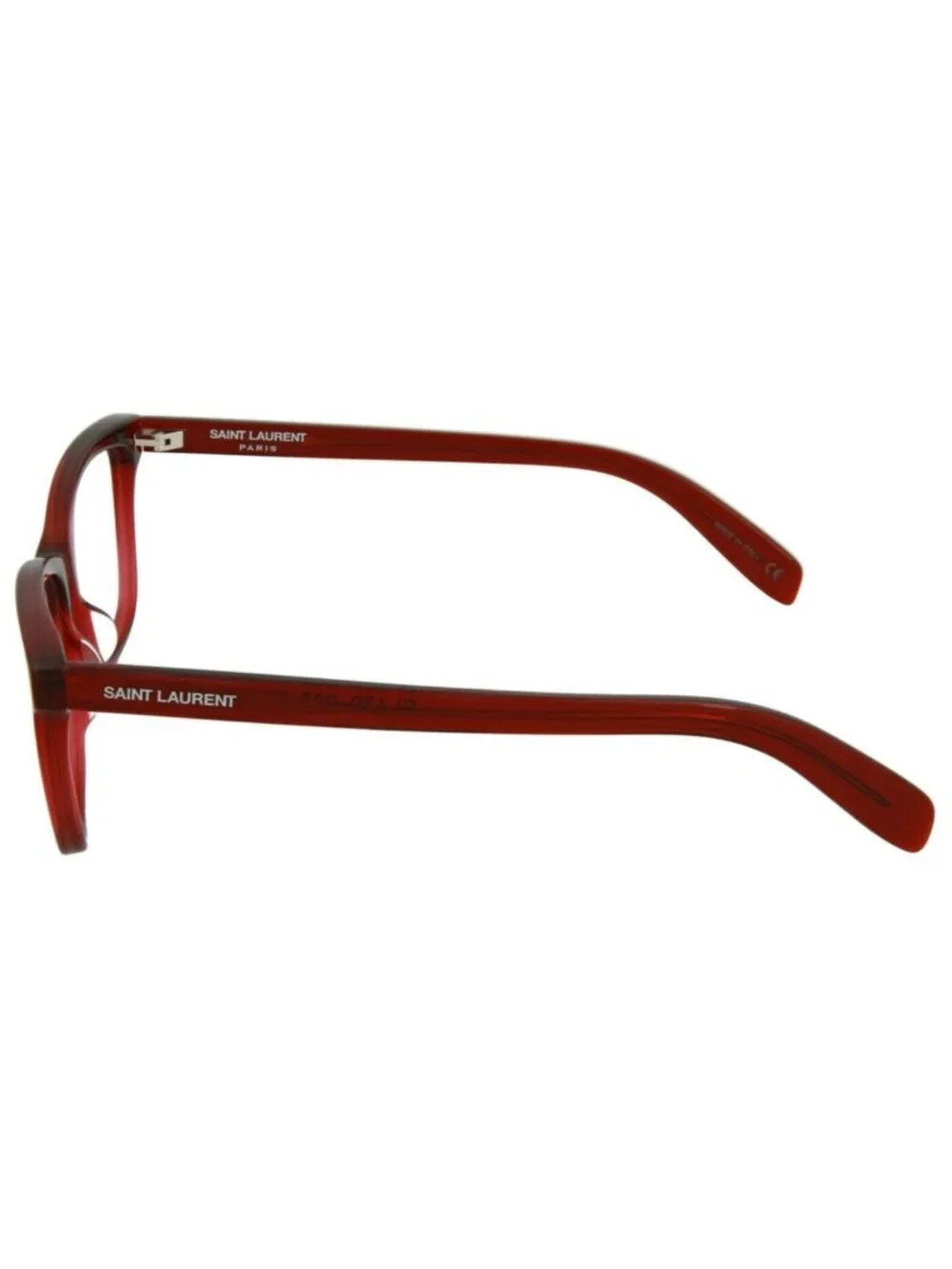 New Saint Laurent Women's Eyeglasses Unisex Square Rectangle Burgundy Burgundy